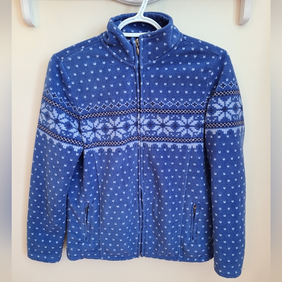 George Jackets & Blazers - 🌟Blue Full Zip Fleece Jacket Size Small